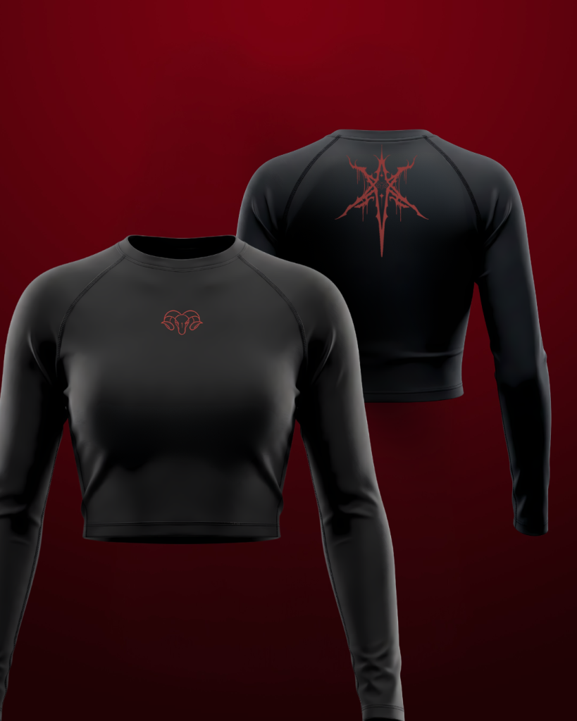 Women’s Cropped Full Sleeve Compression Top