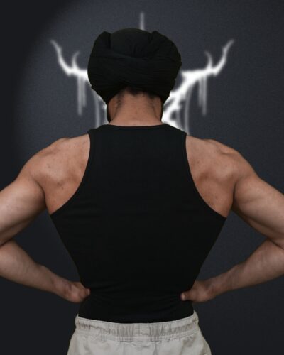 Premium Ribcore Vest for Men — Black Combo | Young Goat India