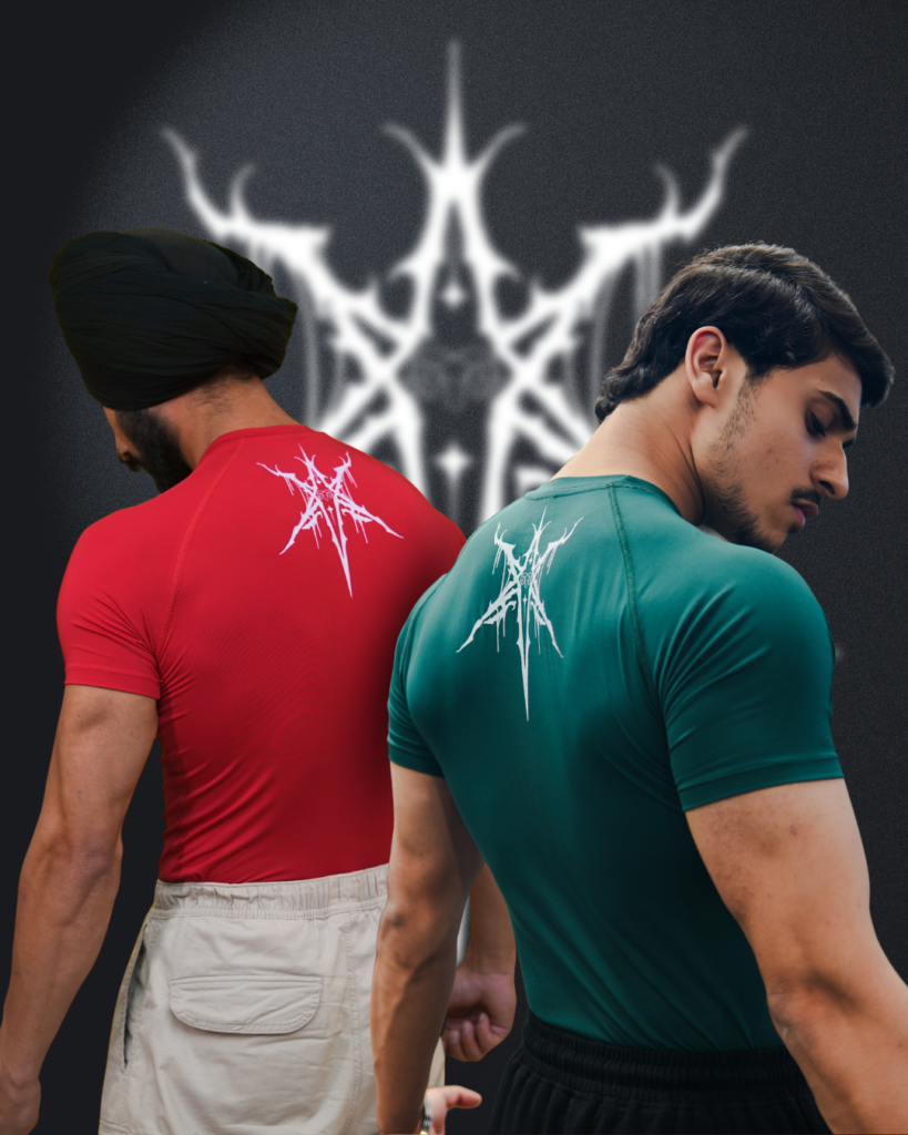 Half Sleeve Compression T-Shirt for Men — Combo Green & Red | Young Goat India
